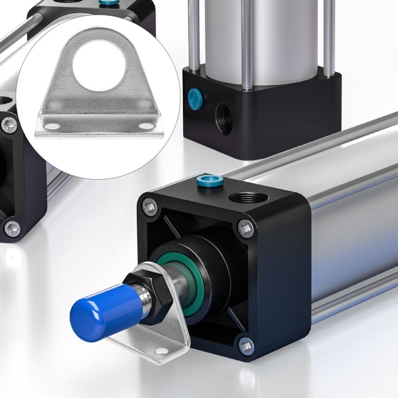 Tineasur Air Cylinder Rod Bracket 304 Stainless Silver for Storage Practical Fixing