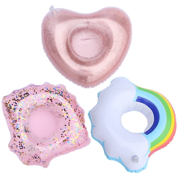 Tineasur 3pcs Anti-slip Creative Coasters Blue Inflatable Coaster Floating for Table Protection