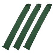 Tineasur 3-Pack Reusable Canvas Sand Bags, Green Flood Sandbag Barriers with Elastic Band for Home Doorway and Driveway