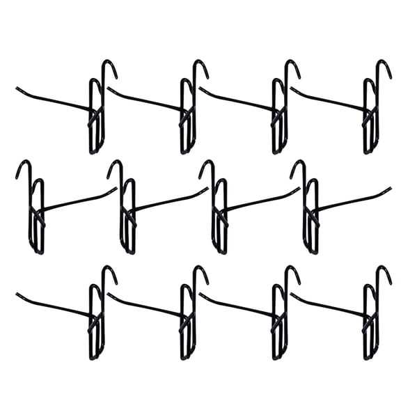 Tineasur 40Pcs Black Metal Hooks Heavy Duty Iron Display Prop Hooks for Hanging Clothes Without Nails