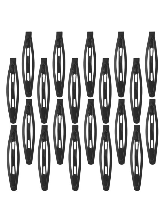 40Pcs Metal Snap Hair Clips Black Non Slip Barrettes for Thin Or Thick Hair Durable Everyday Styling