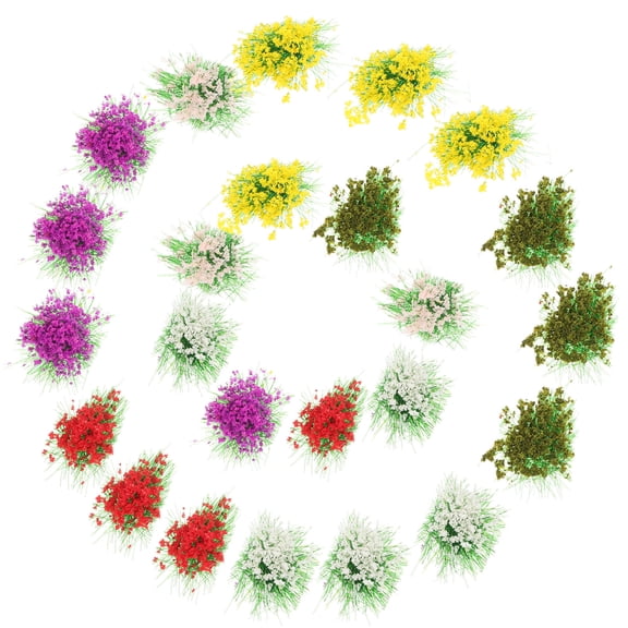 Tineasur Resin Simulated Flower Cluster Assorted Colors for Model Decoration Crafting and Projects