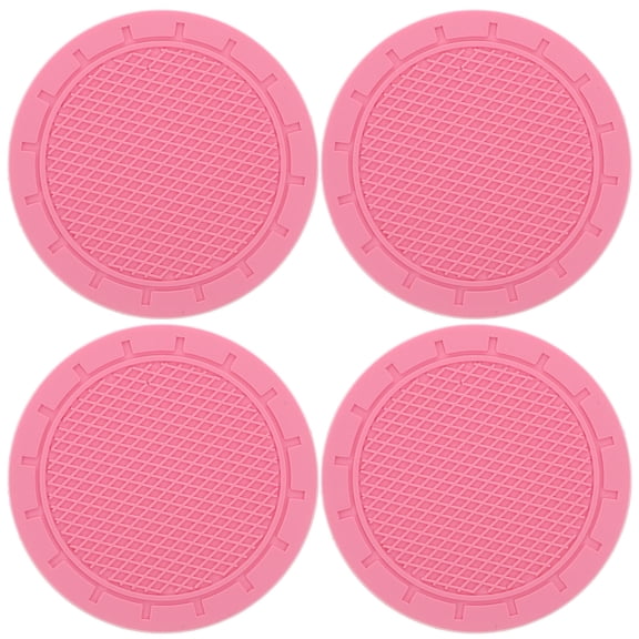 Tineasur 4Pcs Car Cup Coasters Waterproof Simple Mats for Car Accessories