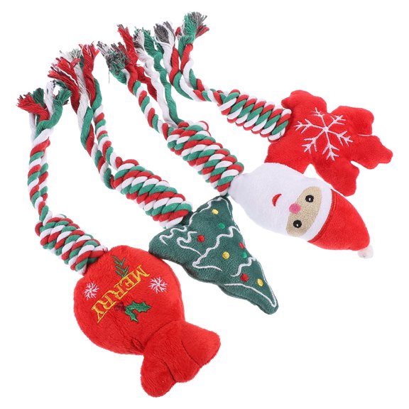 Tineasur 4Pcs Dog Supplies Cotton Rope Chewing Toys for Outdoor Play