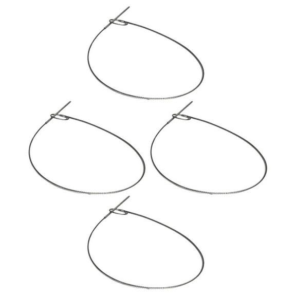 Tineasur 4Pcs Reusable Metal Skewers for Barbecue Meat and Vegetables with Strong Hardness