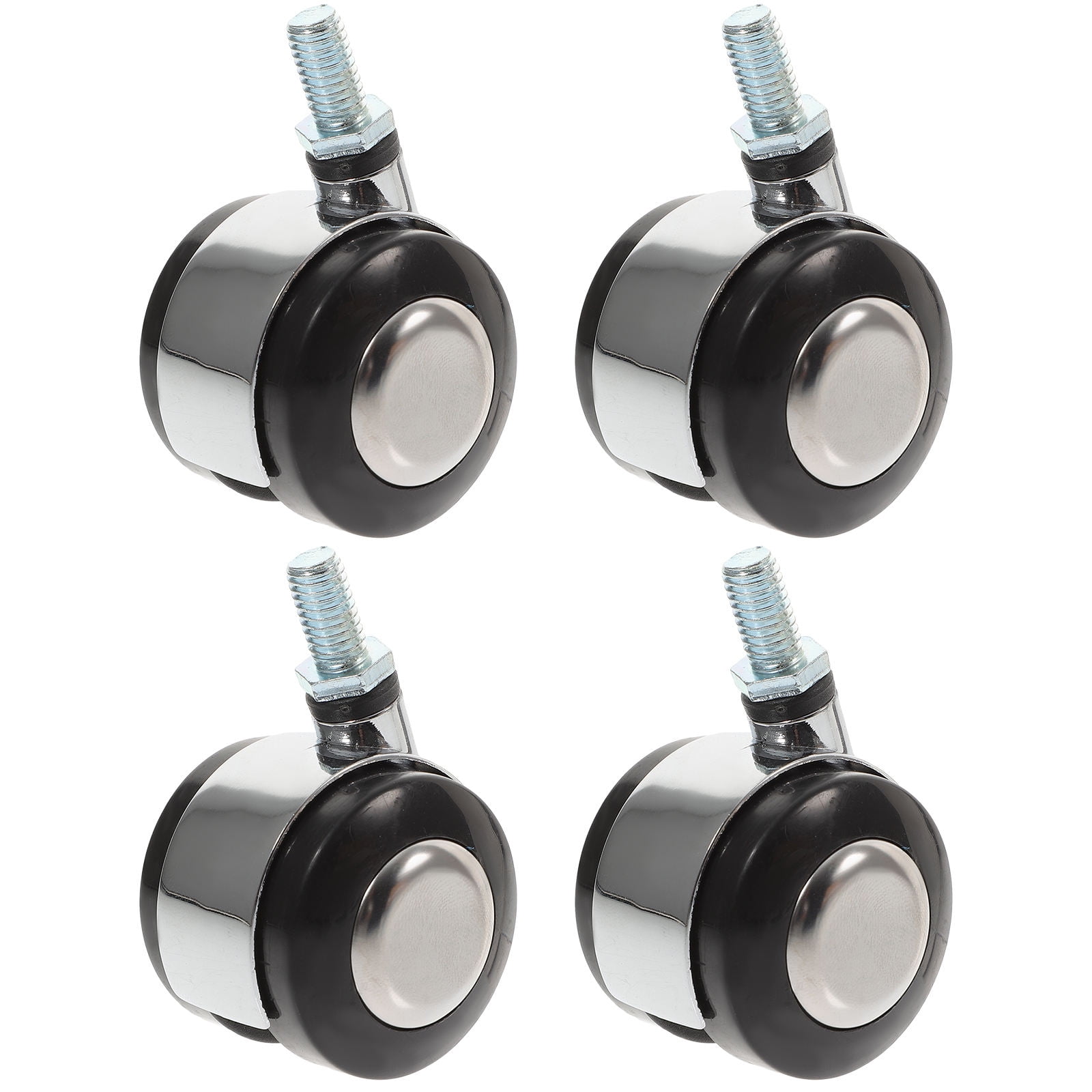 Tineasur 4pcs Plastic Caster Wheel Replacement for Furniture Caster Wheels Assorted Color Indoor Use