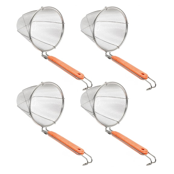 Tineasur Practical Stainless Steel Spaghetti Strainer for Kitchen 4Pcs