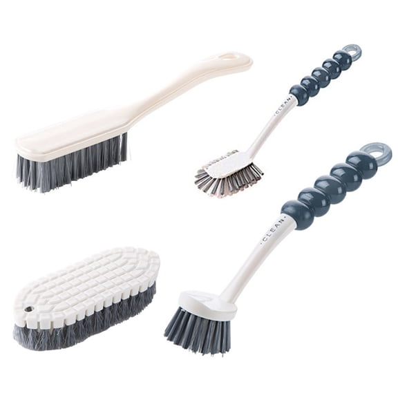 Tineasur 4-Piece Kitchen Scrub Brush Set with Assorted Colors for Household Cleaning and Tough Kitchen Scrubbing Tasks