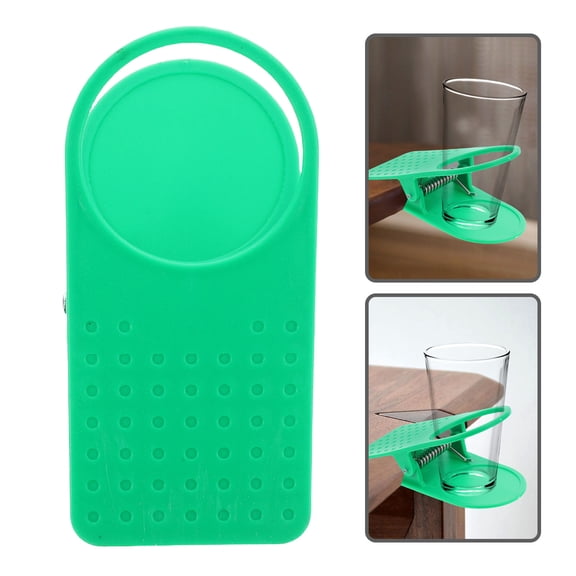 Tineasur 4Pcs Desk Cup Holder Clips Assorted Colors Space Saving Clamp on Mug Holders