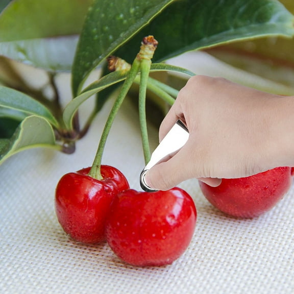 Tineasur 4pcs Strawberry Huller Tool Set with Ergonomic Handles for Kitchen Fruit Preparation