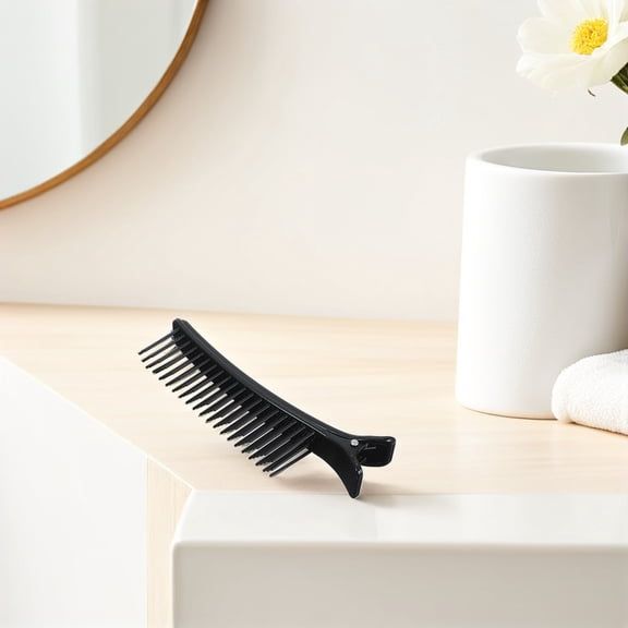 Tineasur 4-Pack Black Hair Sectioning Clips with Nonslip Grip, Easy to Use Styling Clips for Salon and Home Hair Care