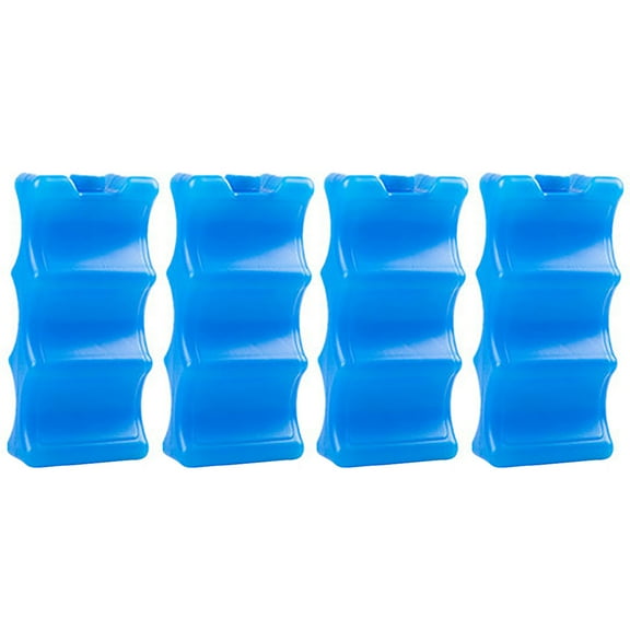 Tineasur 4pcs Ice Packs for Cooler Rubber Blue for Freezing
