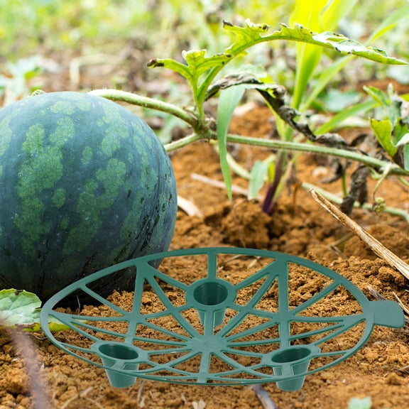 Tineasur 4Pcs Green Plastic Watermelon Support Stands for Garden Melon Growing Frames