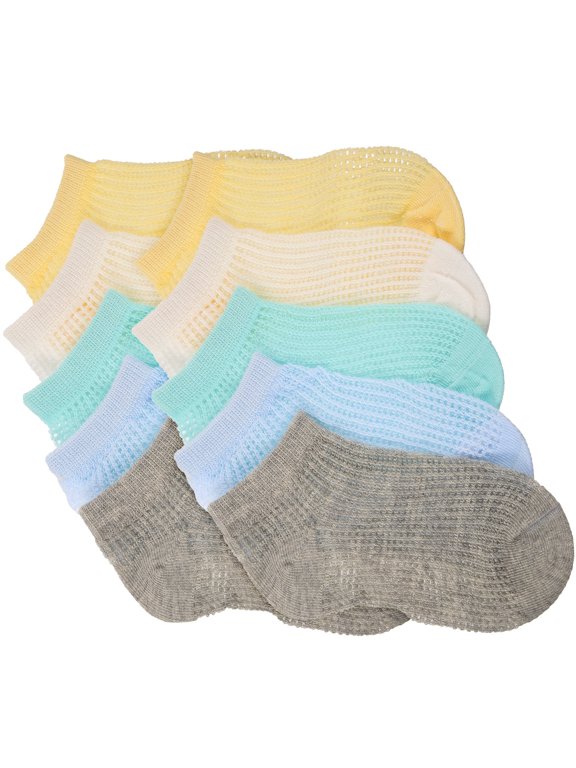 5 Pairs Low Cut Mesh Socks for, Soft Breathable Socks in Coordinating Colors