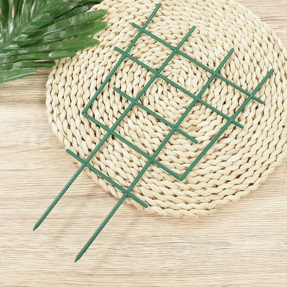 Tineasur 5 Pcs Green Mesh Grid Shaped Rack Vegetable Trellis for Flower Gardening 12X7.3X0.2in