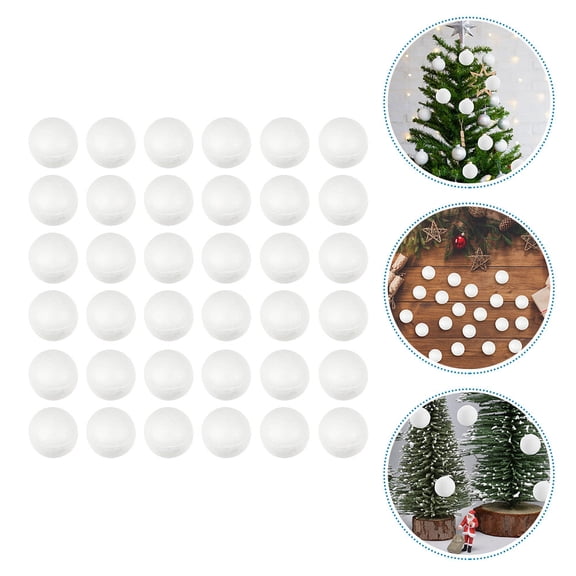 Tineasur 500Pcs White Foam Spheres Polystyrene for Christmas Wedding and Festival Decor