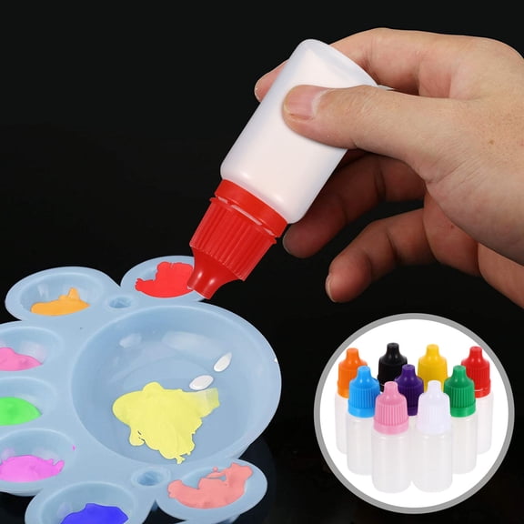 Tineasur 50Pcs Empty Dropper Bottles PE Squeezable Small Liquid Storage Option