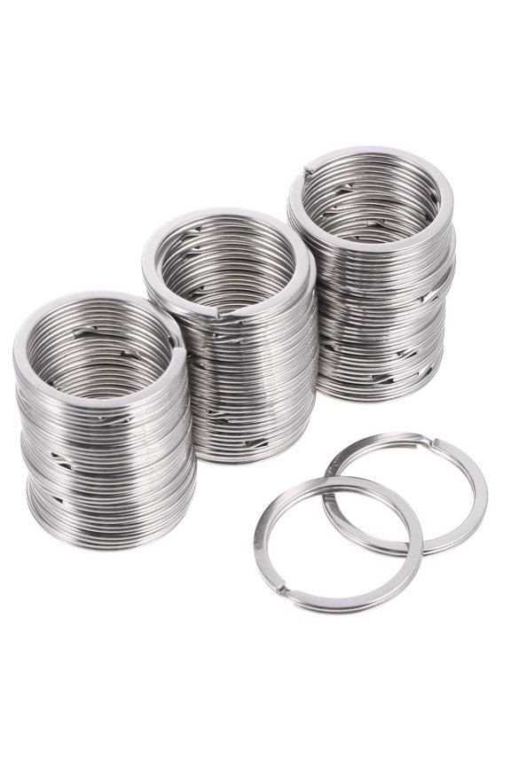 50pcs Keyrings Heavy Duty Organizing Keys for Craft Projects Silver