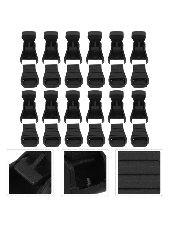 50pcs Black Nylon Cord Lock for Backpacks and Rope Quick Adjustment