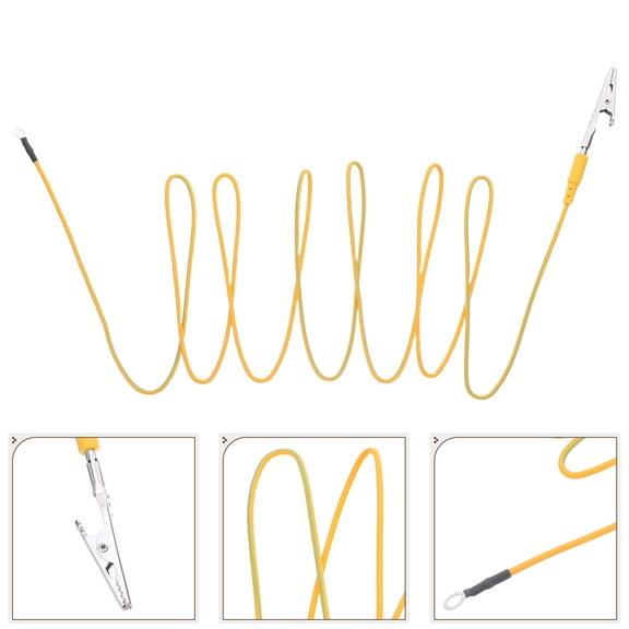 Tineasur 5Pcs Portable Anti Static Grounding Wire Kit with Dual Connection for Electrical Devices