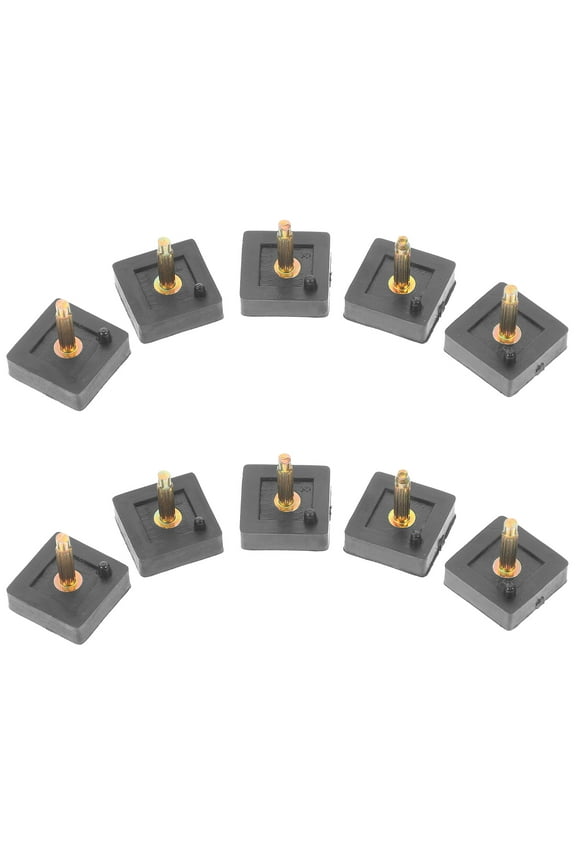 5 Pairs Wear Resistant High Heel Caps Black PVC for Women Shoes