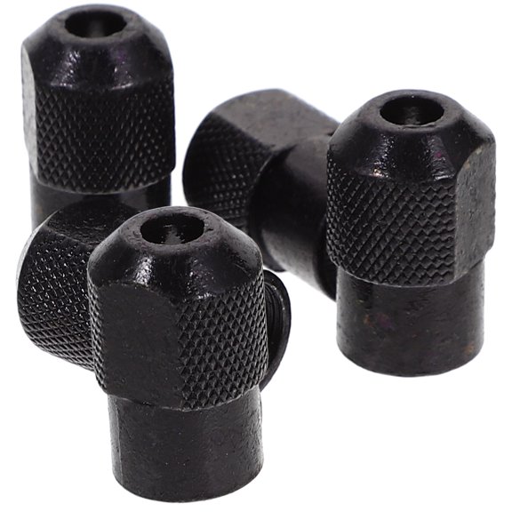 Tineasur 5Pcs M8x0.75 Chuck Nuts for Electric Wrench Durable Black Fastening Accessory