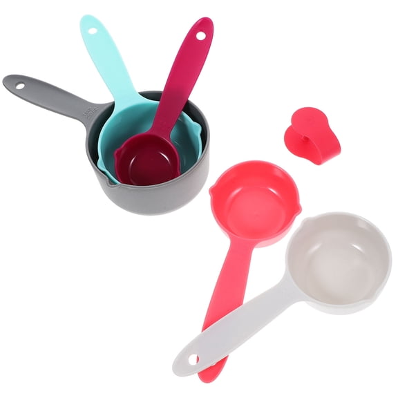 Tineasur Measuring Cups Spoons Set Abs Assorted Color 5Pcs