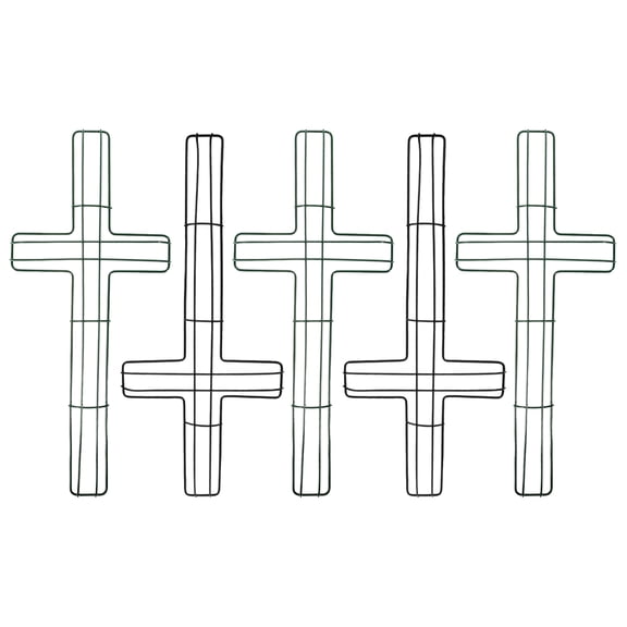 Tineasur Cross Wreath Frame Assorted Color Iron Wire for Church Decor