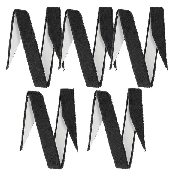 Tineasur 5Pcs Racket Grip Wrapping Belt Black Fiber Anti-slip Athletes Grip Enhancement