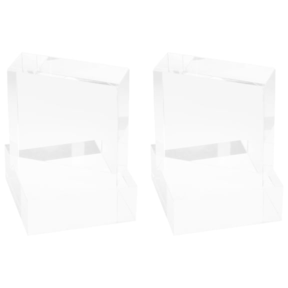 Tineasur 5pcs Acrylic Display Stands for Crafts Transparent Blocks, Home and Office Use, and Clear Display Organizer