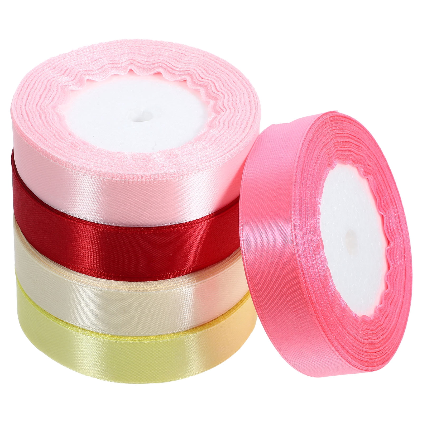 Tineasur 5rolls Satin Ribbon For Present Wrapping Decorative Colors ...