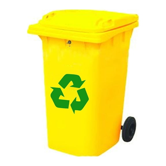 Tineasur 6Pcs Recycle Sticker Green Vinyl Labels for Containers Cars and Stationery