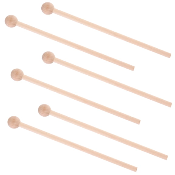 Tineasur 6Pcs Chimes Percussion Instruments Wood Mallets for Music Practice