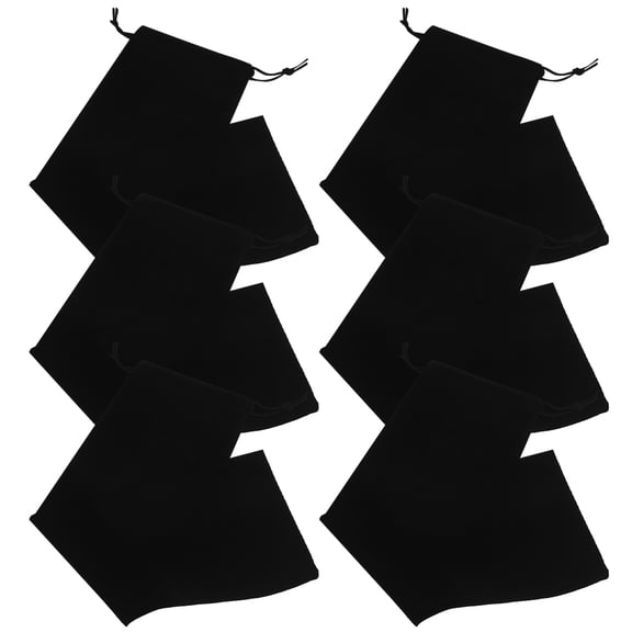 Tineasur 6Pcs Black Curling Iron Case with Drawstring Closure for Convenient Hair Tool Storage