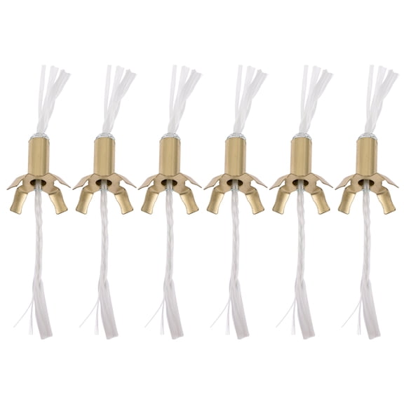 Tineasur 6Pcs Iron Wick Centering Tool Golden Wick Holders for Praying and Decorative Use