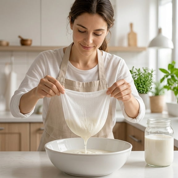 Tineasur 6 Pieces Reusable Cotton Cheesecloth, White Muslin Cloth for Cooking, Straining, Juicing, Baking, and Kitchen Food Prep