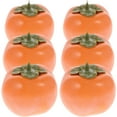 thumbnail image 1 of Tineasur Yellow Artificial Persimmon Props for Decoration EVA Material Vivid Realistic 6 Pieces, 1 of 8