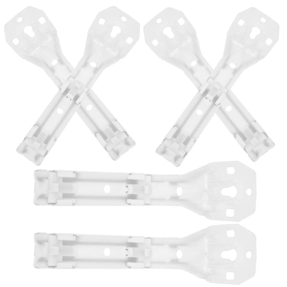 Tineasur 6Pcs Sturdy White Metal Curtain Installation Code Brackets with Smooth Finish