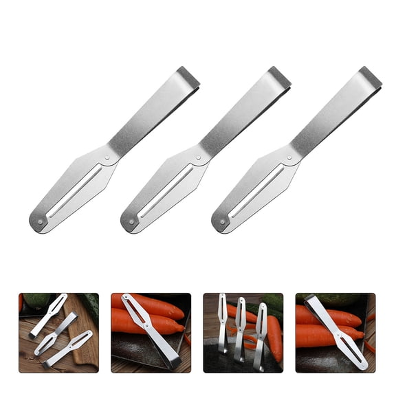 Tineasur 6Pcs Stainless Steel Precision Tweezers for Peeling Plucking and Food Preparation