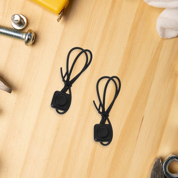 Tineasur 6pcs Momentary Push Button Switch Prewired Black Plastic Surface Mount