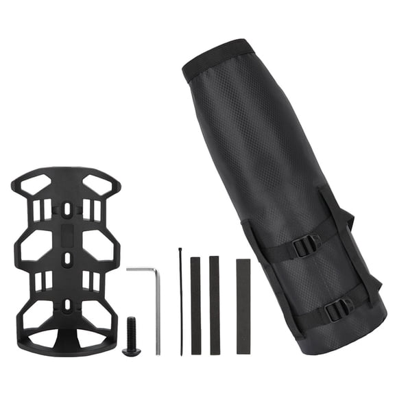 Tineasur 1 Set of Cycling Handlebar Bags Secure Attachment Storage Bag Black for Cyclists