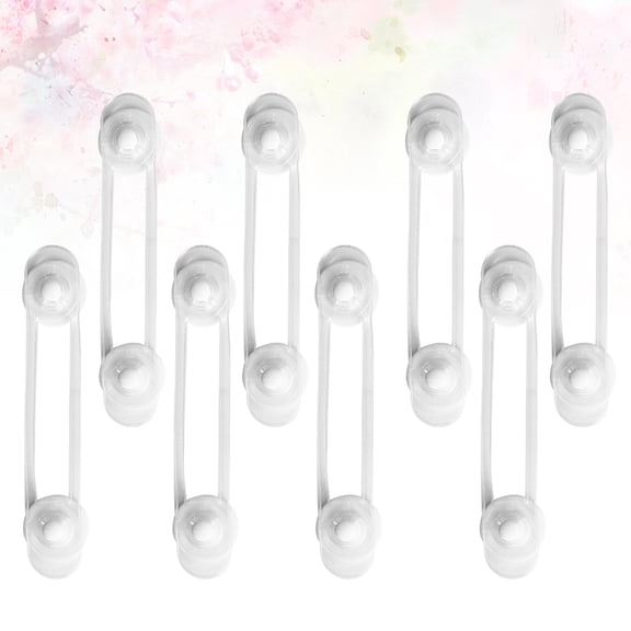 Tineasur 8 Pcs Child Proof Belt Locks Self Lock Silver for Home Safety