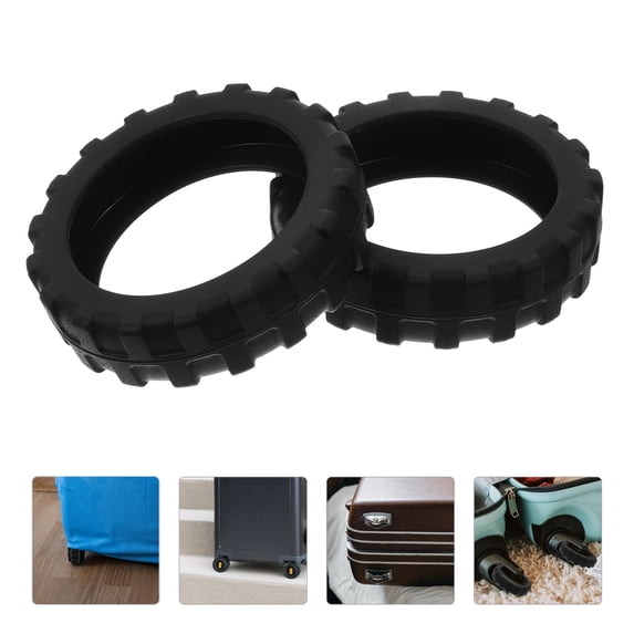 Tineasur 8Pcs Silicone Wheel Covers Black Durable Fit for Bus Travel ...