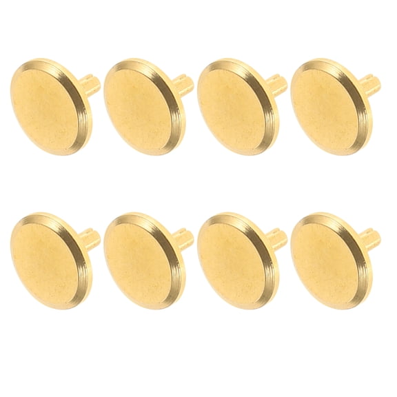 Tineasur 8Pcs Golden Copper Second Caps for Quartz Wall Clock Repair Parts Durable Clock Movement Supplies