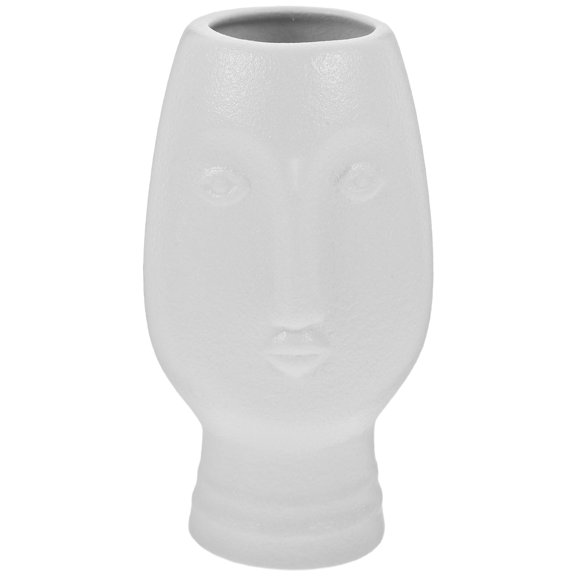 Tineasur Abstract Face Ceramic Vase, Modern Decorative Planter for Flower Arrangement, Plants, Tabletop Home Decor for Living Room