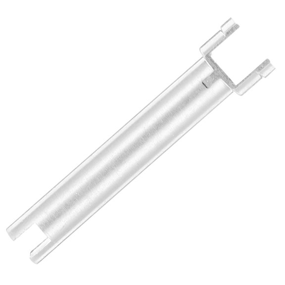 Tineasur Shifter Knob Silver Aluminum Alloy Rotary Switch Shaft for Car Use