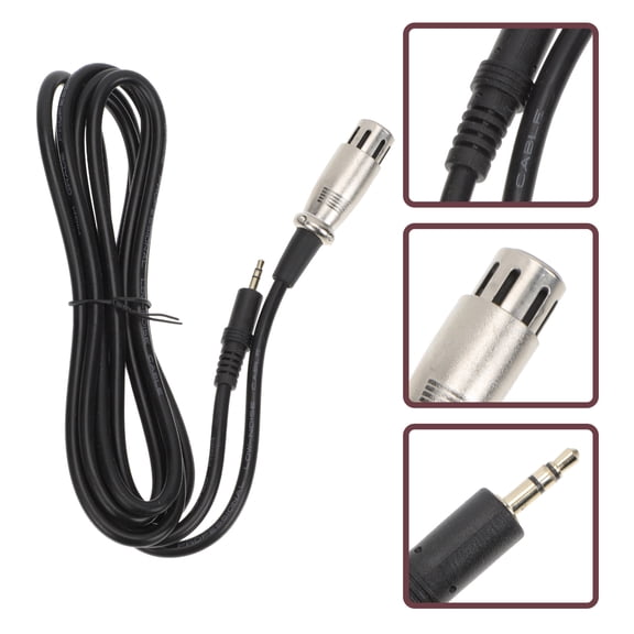 Tineasur Black Audio Cable for Home and Office Use with High Fidelity Sound, Shielding, and Anti-Interference Features