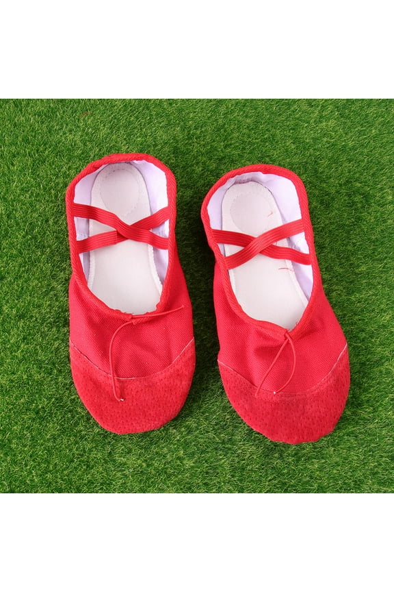 women's ballet shoes Cat Paw Shape Red 1 Pair