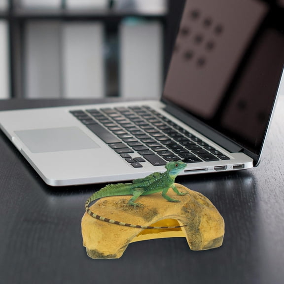 Tineasur Resin Bearded Dragon Hideout Cave Reptile Shelter Aquarium Decoration Habitat for Small Lizards and Reptiles
