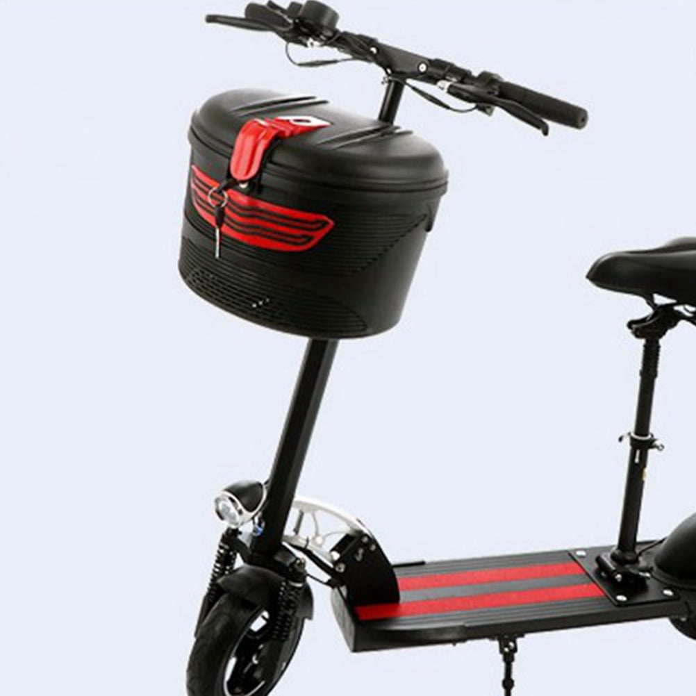 Tineasur Front Handlebar Bike Basket - Plastic Cycling Storage Basket, 1 Set for Convenient Carrying and Easy Installation
